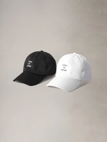 Hatastic Adjustable Durable Now Or Never Letter Printed Baseball Cap For Outdoor Sports, Unisex Gift Idea For Commuting & Casual Wear Halloween - Multicolor - View 3
