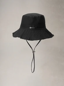 Hatastic 1件女款抽繩帽簷漁夫帽，柔軟布料，防風，時尚，萬聖節 - 抽拉繩漁夫帽 - 查看 1