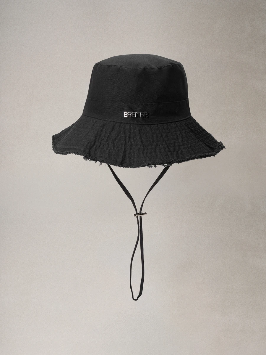 Hatastic 1件女款抽繩帽簷漁夫帽，柔軟布料，防風，時尚，萬聖節 - 抽拉繩漁夫帽 - 查看 1