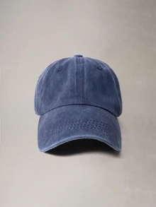 Hatastic Y2k Unisex Solid Color Ponytail Washed Sunscreen Adjustable Baseball Cap, Breathable And Casual Hat For Daily Wear And Sun Protection Halloween - Navy Blue - View 1