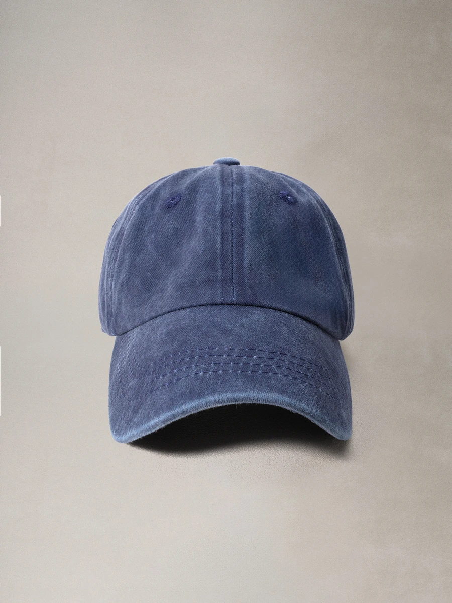 Hatastic Y2k Unisex Solid Color Ponytail Washed Sunscreen Adjustable Baseball Cap, Breathable And Casual Hat For Daily Wear And Sun Protection Halloween - Navy Blue - View 1