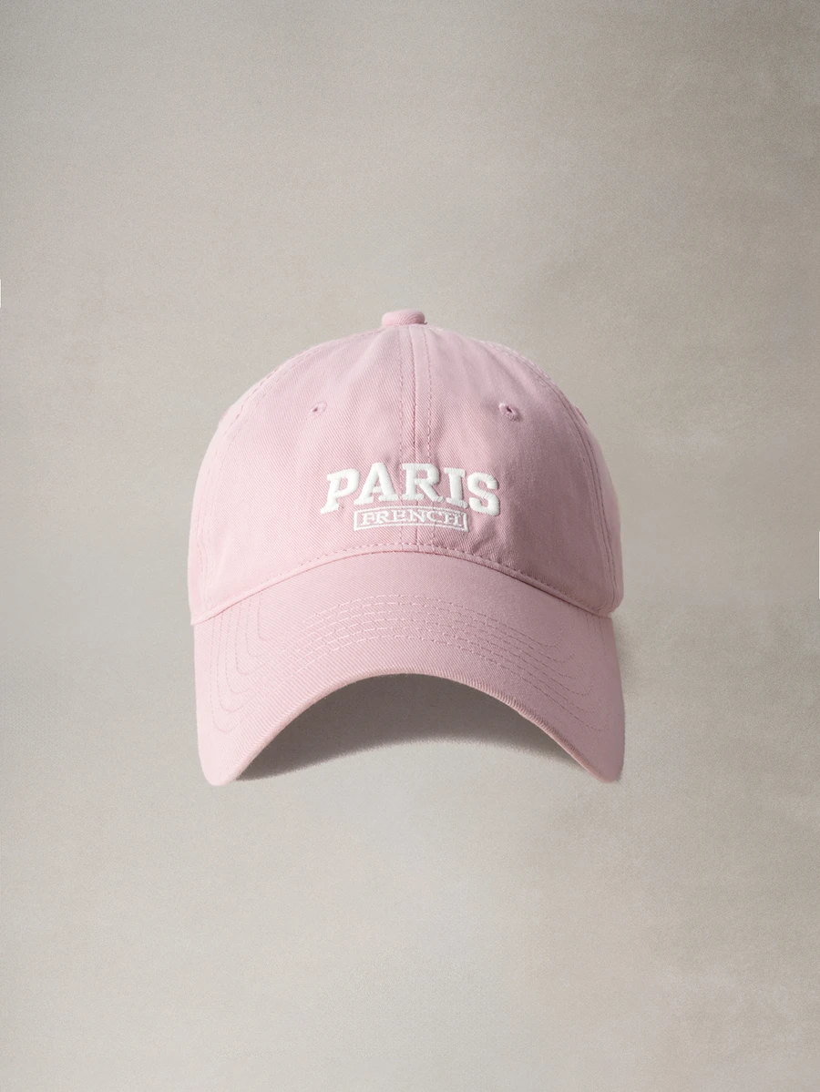 Hatastic 1件中性字母刺繡棒球帽,適合日常戶外休閒穿搭,男女童適用,禮物、街頭風、萬聖節 - 粉色 - 查看 1