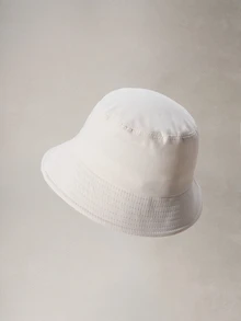 Hatastic 1件 女式時尚3D蝴蝶刺繡漁夫帽，可調節戶外休閒帽 旅行、街頭風萬聖節 - 米色 - 查看 3