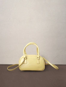 Hatastic 2026 Spring/Summer New Cute Mini Handbag, Crossbody Bag, Shoulder Bag, Bowling Bag, Square Bag, Christmas Gift - Yellow - View 1
