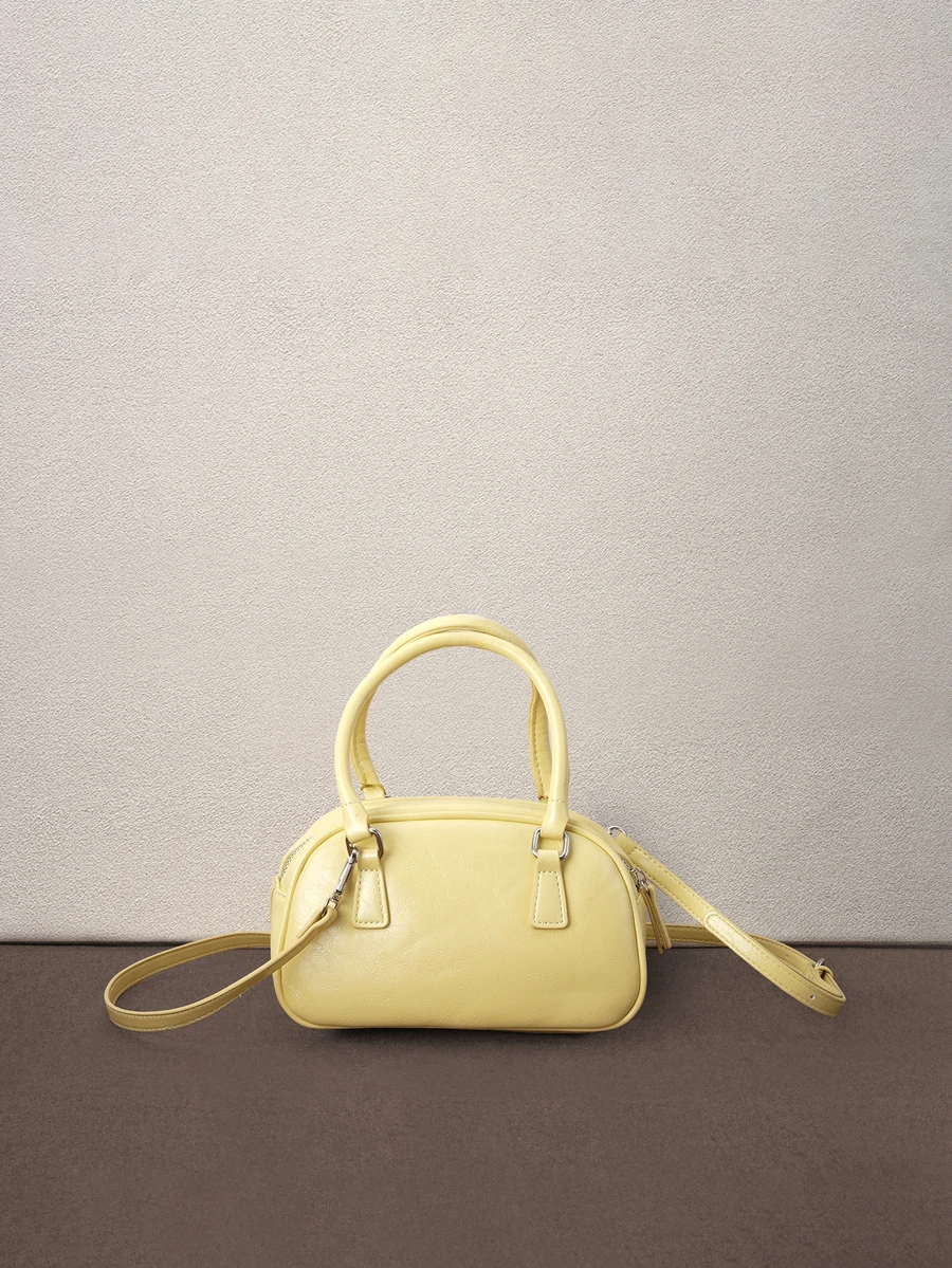 Hatastic 2026 Spring/Summer New Cute Mini Handbag, Crossbody Bag, Shoulder Bag, Bowling Bag, Square Bag, Christmas Gift - Yellow - View 1
