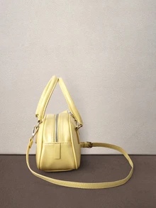 Hatastic 2026 Spring/Summer New Cute Mini Handbag, Crossbody Bag, Shoulder Bag, Bowling Bag, Square Bag, Christmas Gift - Yellow - View 4