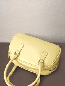 Hatastic 2026 Spring/Summer New Cute Mini Handbag, Crossbody Bag, Shoulder Bag, Bowling Bag, Square Bag, Christmas Gift - Yellow - View 5
