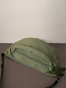 Hatastic 綠色拉鍊極簡風學院風腰包，適合開學第一天與萬聖節 - 綠色 - 查看 5