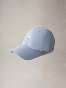 Hatastic 1/2pcs Unisex Y2K Style Embroidered Floral Baseball Cap, Youth Fashion Sun Hat Halloween - Baby Blue - View 4