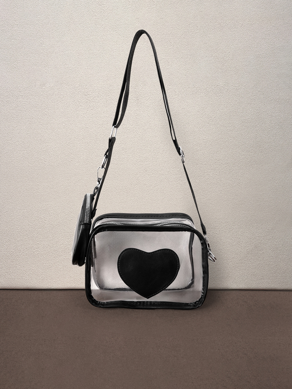 Hatastic 2pcs Transparent Bag Set With Coin Purse, Waterproof PVC Mini Square Bag, Versatile Large Capacity Crossbody Bag, Summer 2026
