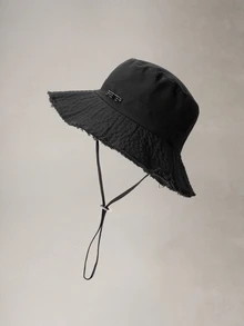Hatastic 1件女款抽繩帽簷漁夫帽，柔軟布料，防風，時尚，萬聖節 - 抽拉繩漁夫帽 - 查看 3