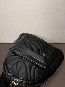 Hatastic Fashion Casual New Classic Women's Small Backpack, Double Shoulder Bag, Handbag, Multi-Use Leather Halloween - Black - View 5