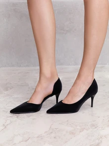 NobleVue Fashionable Pointed Toe Side Hollow Sexy Slim Stiletto High Heel Women Pumps,Party Outfits,Elegant - Black - View 1