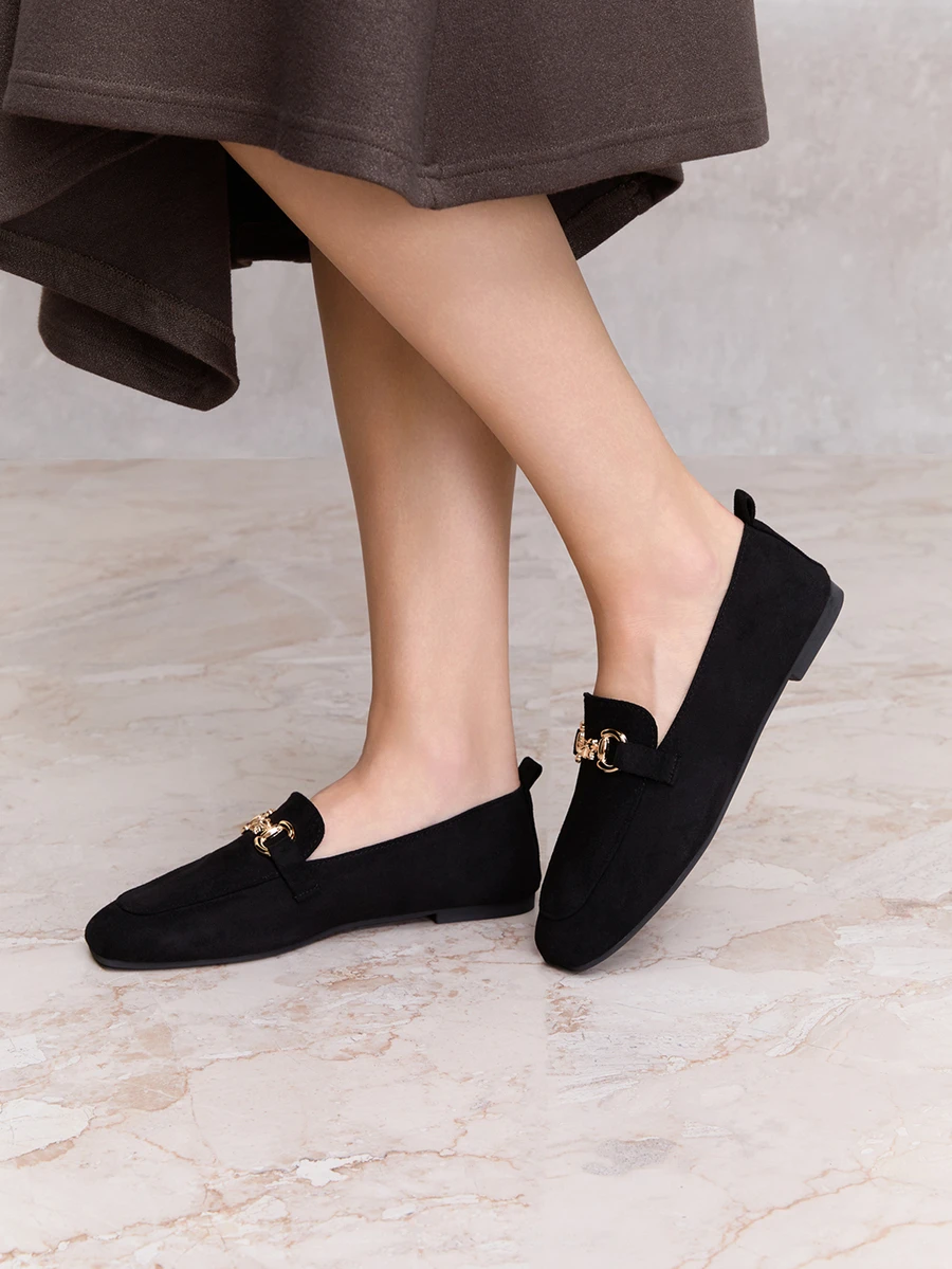 NobleVue 2026 Spring New Square Toe Soft Bottom Slip-On Flat Shoes ...