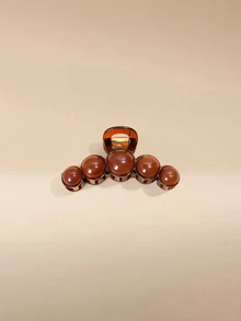Glizzene 1入高品質仿珍珠髮夾，大號適合厚髮，髮髻盤髮髮飾 - 彩色 - 查看 1