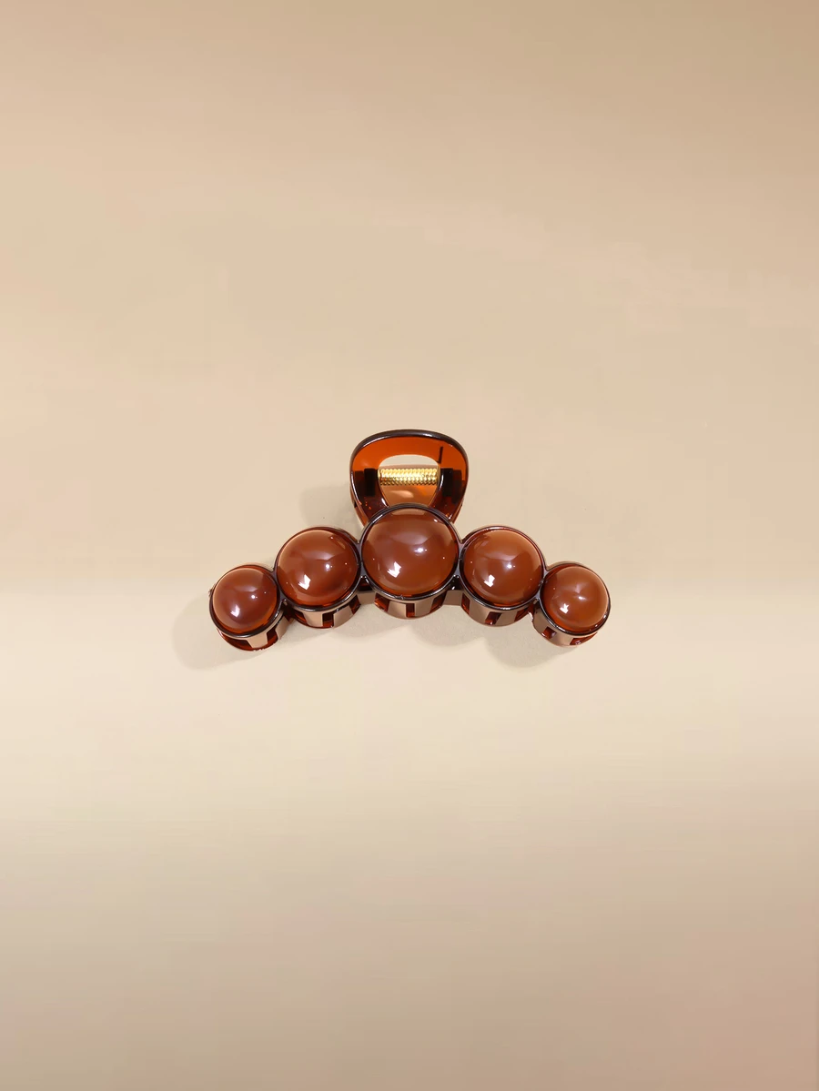 Glizzene 1入高品質仿珍珠髮夾,大號適合厚髮,髮髻盤髮髮飾 - 彩色 - 查看 1
