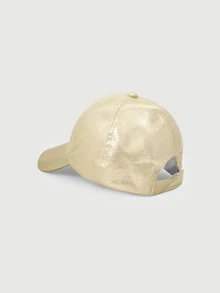 DareSee 1pc Patent Leather Couple Baseball Cap For Sun Protection And Streetwear Decoration Halloween - Gold - View 2