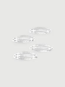 DareSee Y2K Roman Palace Style Niche Design, Floral BB Clip, Silver Vintage Exotic Style, Halloween - Silver - View 1