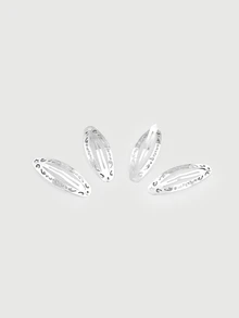 DareSee Y2K Roman Palace Style Niche Design, Floral BB Clip, Silver Vintage Exotic Style, Halloween - Silver - View 2
