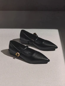 NobleVue French Pointed Toe Mary Jane Black High Heel Pumps 2026 Spring/Summer New Style Single Strap Comfortable Elegant - Black - View 2