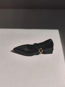 NobleVue French Pointed Toe Mary Jane Black High Heel Pumps 2026 Spring/Summer New Style Single Strap Comfortable Elegant - Black - View 1