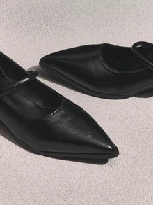 NobleVue French Pointed Toe Mary Jane Black High Heel Pumps 2026 Spring/Summer New Style Single Strap Comfortable Elegant - Black - View 4