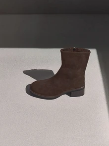 NobleVue Fall/Winter Brown Over-The-Knee Chunky Heel Boots, Black Classic Versatile Thigh High Boots - Brown - View 1