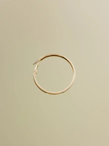 NobleVue 極簡圓耳環 - 金黃色 - 查看 3