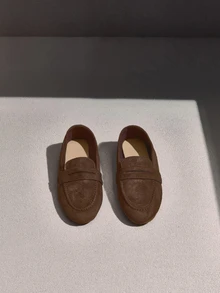 NobleVue Chaussures de sport de mode à nœud de couleur unie, semelle antidérapante absorbant les chocs, design élégant et confortable avec bride de orteils - Tabac - Voir 3