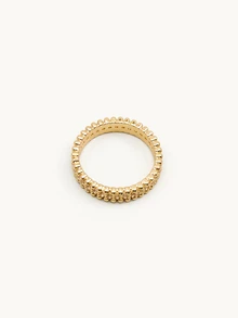 Farahzel 1pc Fashion Single Row CZ Starry Closed Ring, Suitable For Women's Daily, Party And Casual Wear - Gold - View 3