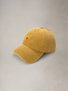 Hatastic 1pc/2pcs Embroidered Sun All-Season Outdoor Baseball Cap Vintage Retro Washed Unisex Trucker Hat Breathable Halloween - Yellow - View 2