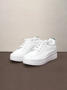 Women's Spring & Autumn New White Casual Shoes, Wedge Heel, Mesh Upper, Light & Comfortable,Sneakers For Women Halloween - White - View 1
