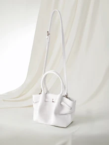 Clariva Vintage Matte Tote Bag For Women, Stylish And Elegant Shoulder Underarm Bag , Old Money, - White - View 3