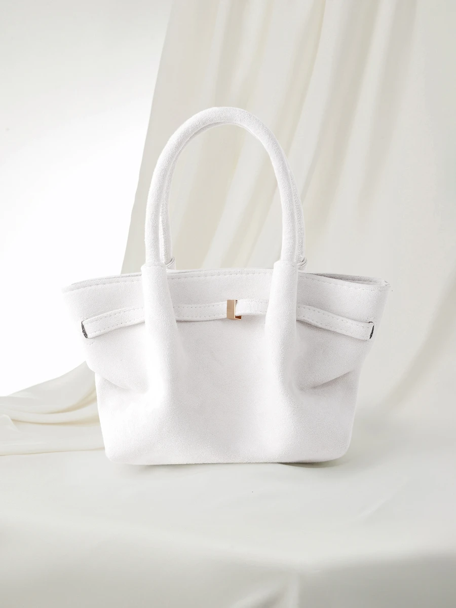 Clariva Vintage Matte Tote Bag For Women, Stylish And Elegant Shoulder Underarm Bag , Old Money, - White - View 1
