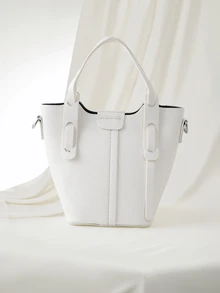 Clariva Mini White Tote Bag For Women, Lightweight Handbag With Cosmetic Pouch, Suitable For Daily Commute To Carry Wallet, Phone And More - Beige - View 1
