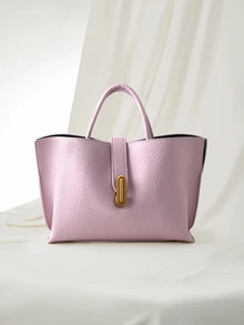 Clariva New Handheld Basket Bag With Retro Design, Shoulder & Cross-Body Satchel For Women - Pink - View 1