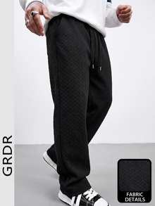 GRDR Textured Casual Men's Pants For Daily Commute - Black - View 8