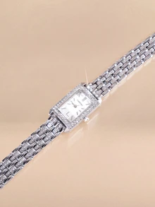 Etoivie 1pc Women's Fashionable Quartz Watch With Alloy Case And Unique Rhinestone Snake Design, High Cost-Performance Halloween - Gold - View 3