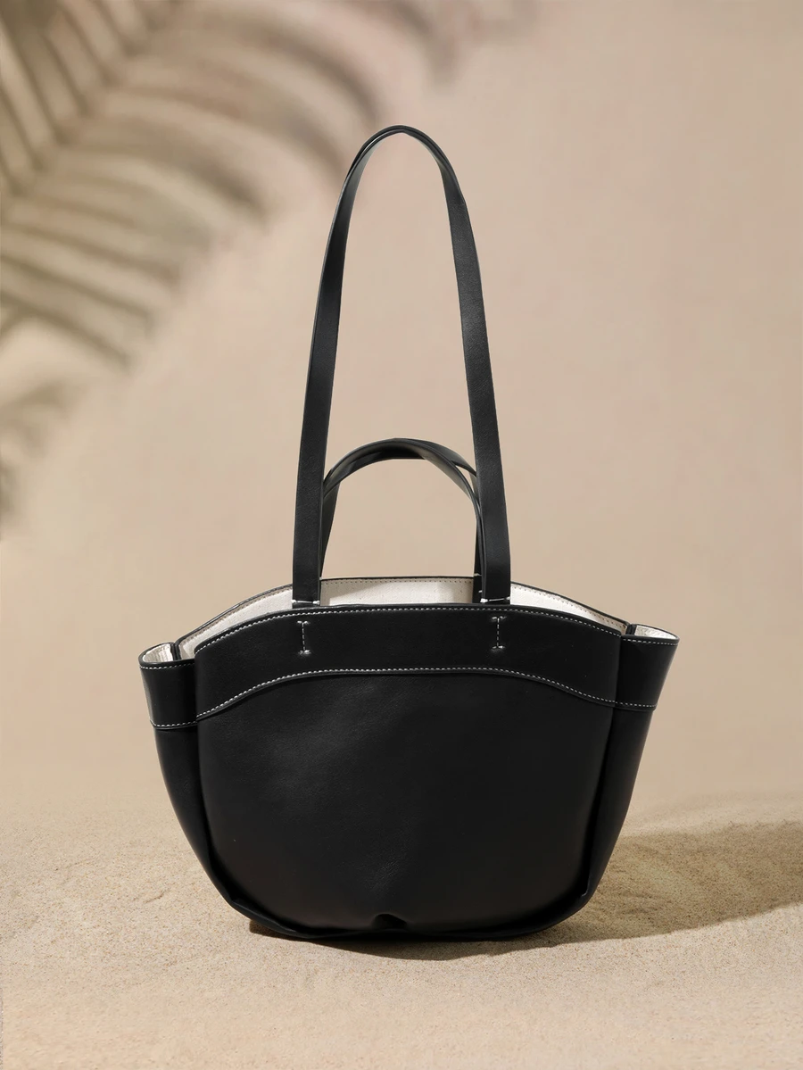 Tropiscape Women's Tote Bag, New Autumn Collection, Fashionable Large Capacity Shoulder Handbag - Black - View 1