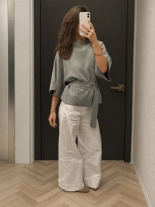 Women's New Autumn Knitted Sweater Elegant Casual Commute Travel - Grey - View 10