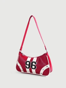 DareSee New Fashion Versatile Textured Shoulder Bag, Underarm Handbag For Women Halloween - Red - View 3