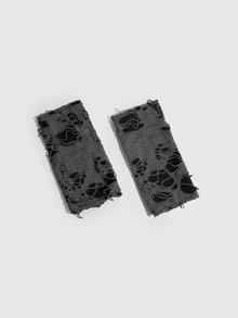 DareSee 1 Pair Gothic Punk Style Distressed Women Gloves, Suitable For Daily Cosplay Wearing Halloween - Multicolor - View 1