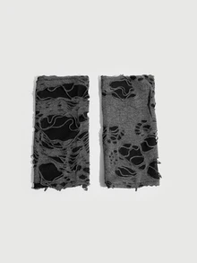 DareSee 1 Pair Gothic Punk Style Distressed Women Gloves, Suitable For Daily Cosplay Wearing Halloween - Multicolor - View 2