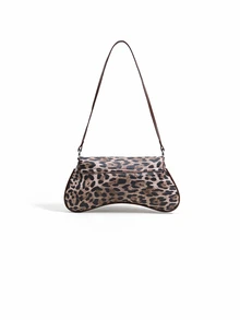 Trivaya This New Shoulder Bag Features A Simple And Stylish Design, Decorated With A Leopard Print Pattern And A Striking Color Contrast - Brown - View 2