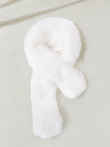 Clariva 1件装女士多功能人造毛皮披肩，适合秋冬季节、婚礼礼服、围巾 - 彩色 - 查看 1