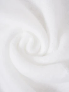 Clariva 1件女款純色馬海毛圍巾，秋冬新款一體式領口韓版高級厚實保暖披肩 - 白色A - 查看 2