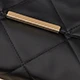 Okurime. Rhombus Embroidered Chain Shoulder Bag, Double Buckle Double Chain Flap Bag, Crossbody Handbag - Black - View 4