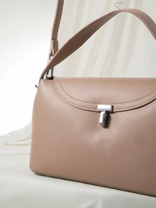Clariva 1pc Khaki T-Lock Letter Crossbody Bag For Women,Suitable For Women, Commuting To Work And Outdoor Use - Khaki - View 4