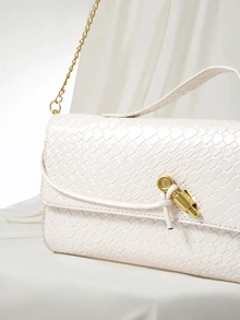 Clariva Handbag Envelope High-End New European And American Fashion Crocodile Pattern Handheld Evening Bag Shoulder Bag Crossbody Bag - Beige - View 4