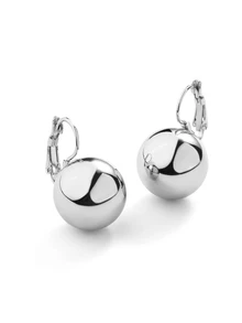 Trivaya 1 Pair Fashionable Spherical Decorative Earrings, Suitable For Women's Daily Wear - Silver - View 2